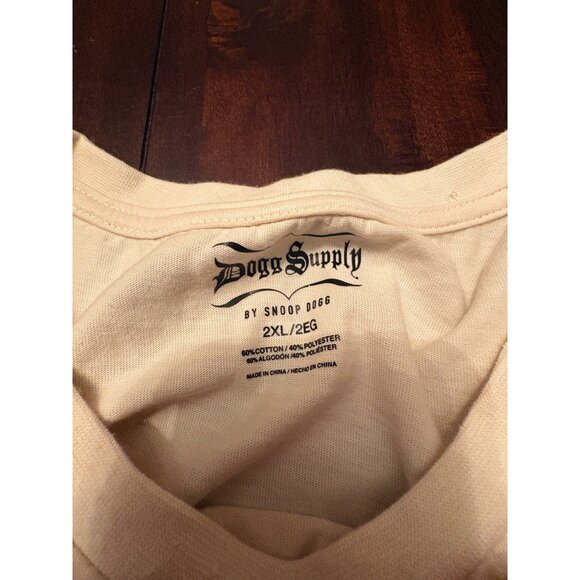 Snoop Dogg Graphic Tee By Dogg Supply 2XL Cotton/Polyester Blend Beige - Picture 6 of 9